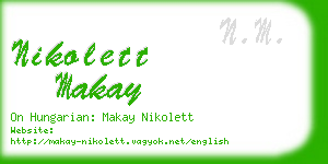 nikolett makay business card